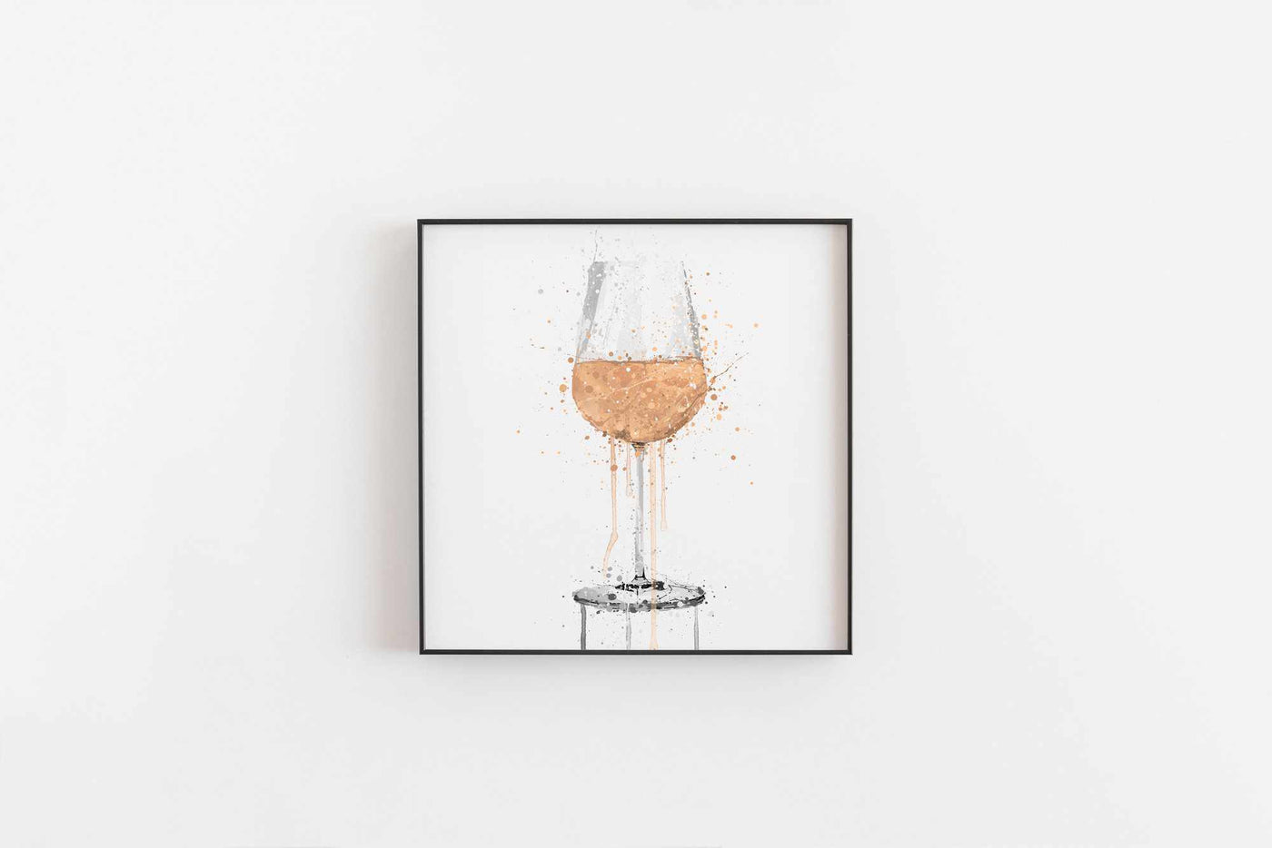 Rose Wine Glass Wall Art Print