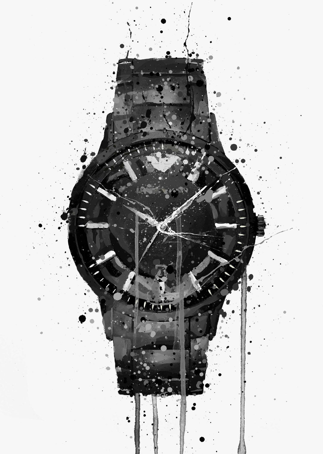 Armbanduhr Wand Kunstdruck 'Raven'