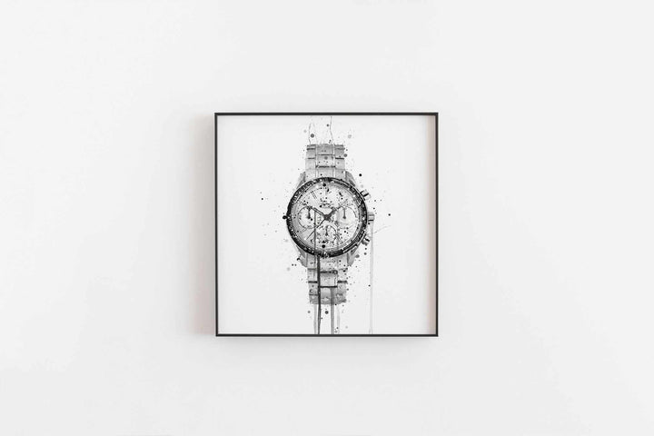 Armbanduhr Wand Kunstdruck 'Gun Metal'