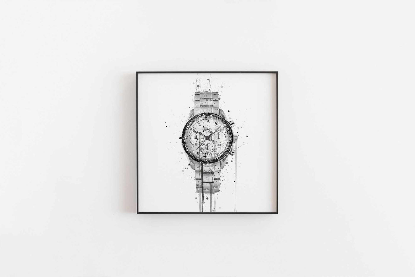 Wrist Watch Wall Art Print 'Gun Metal'