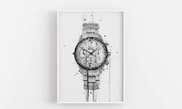 Armbanduhr Wand Kunstdruck 'Gun Metal'