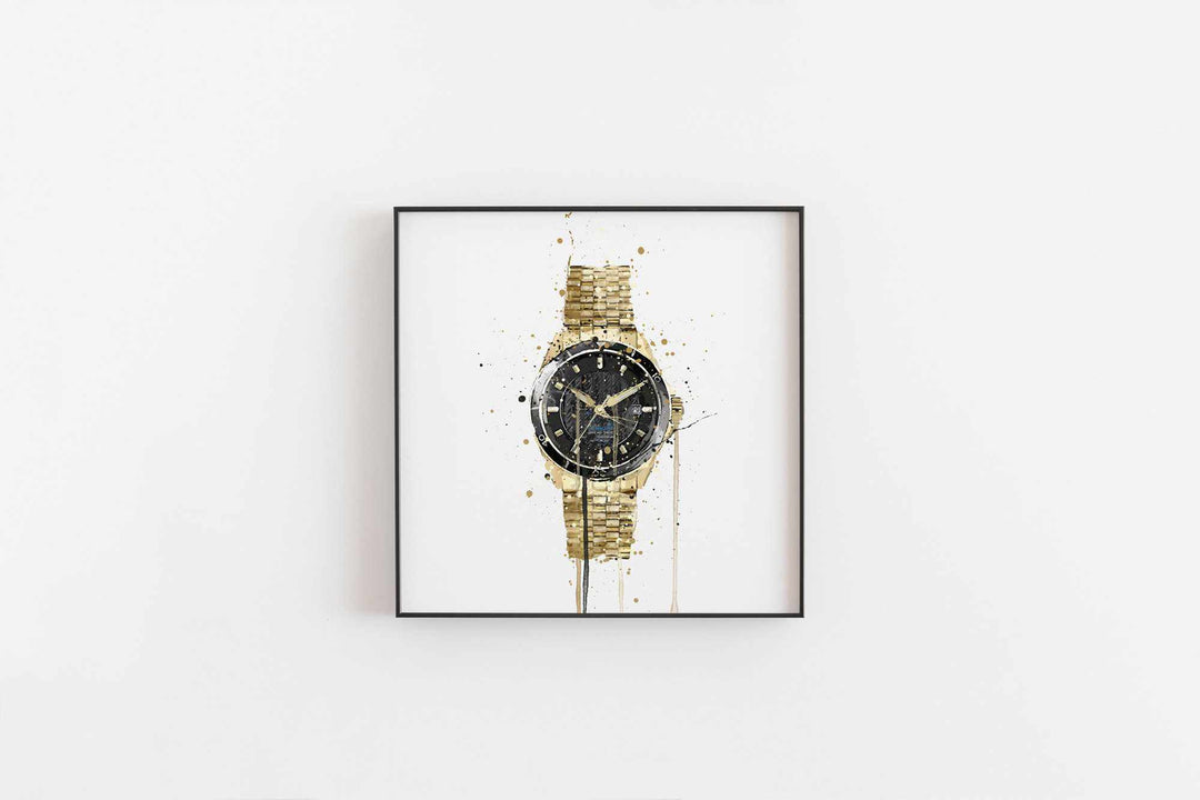 Wrist Watch Wall Art Print 'Antique Gold'