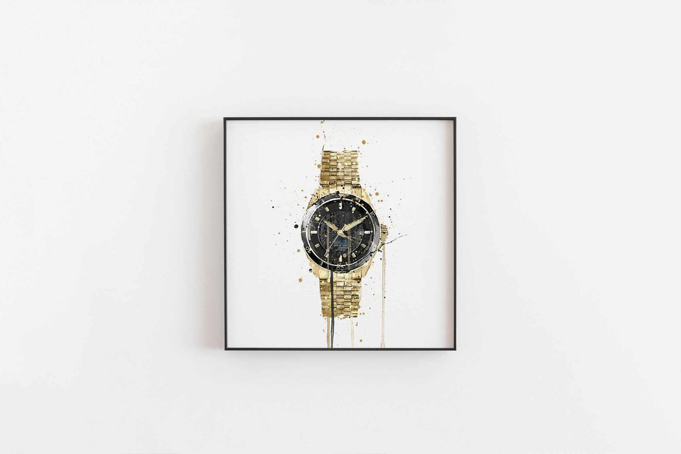 Wrist Watch Wall Art Print 'Antique Gold'