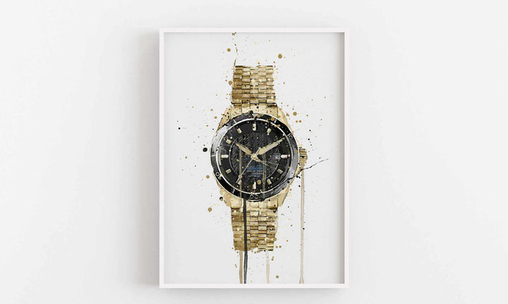 Armbanduhr Wandbild 'Antik Gold'