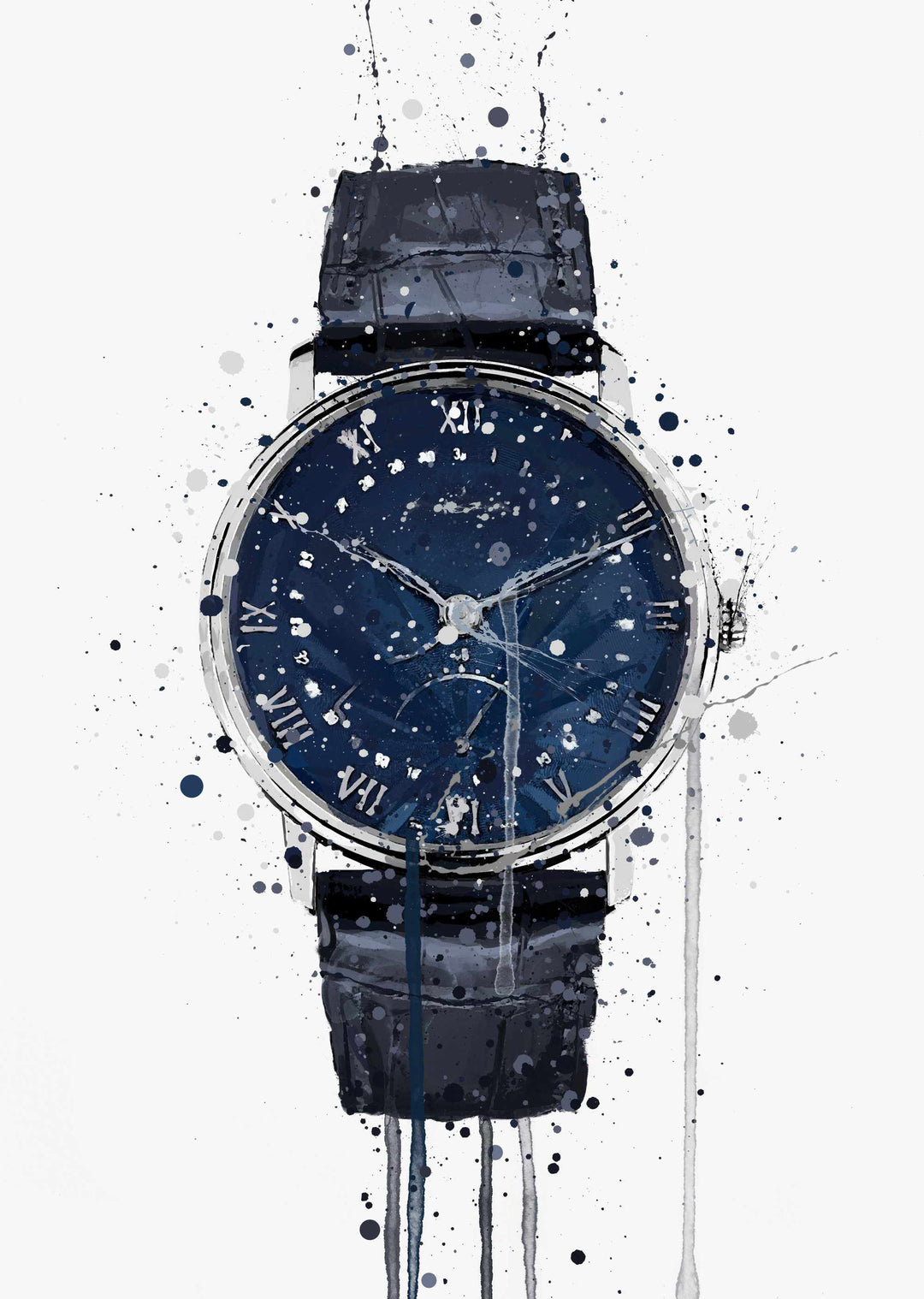 Wrist Watch Wall Art Print 'Midnight Blue'