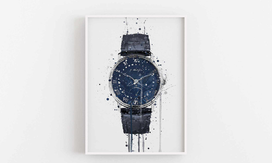 Armbanduhr Wandbild 'Mitternachtsblau'