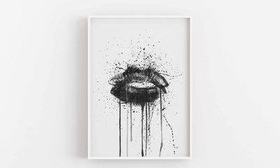 Black Velvet' Lips Wall Art Print