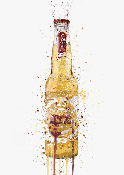 Beer Bottle Wall Art Print 'Desert'