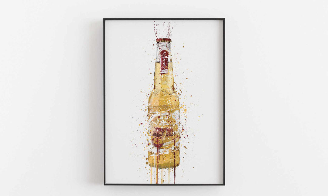 Beer Bottle Wall Art Print 'Desert'