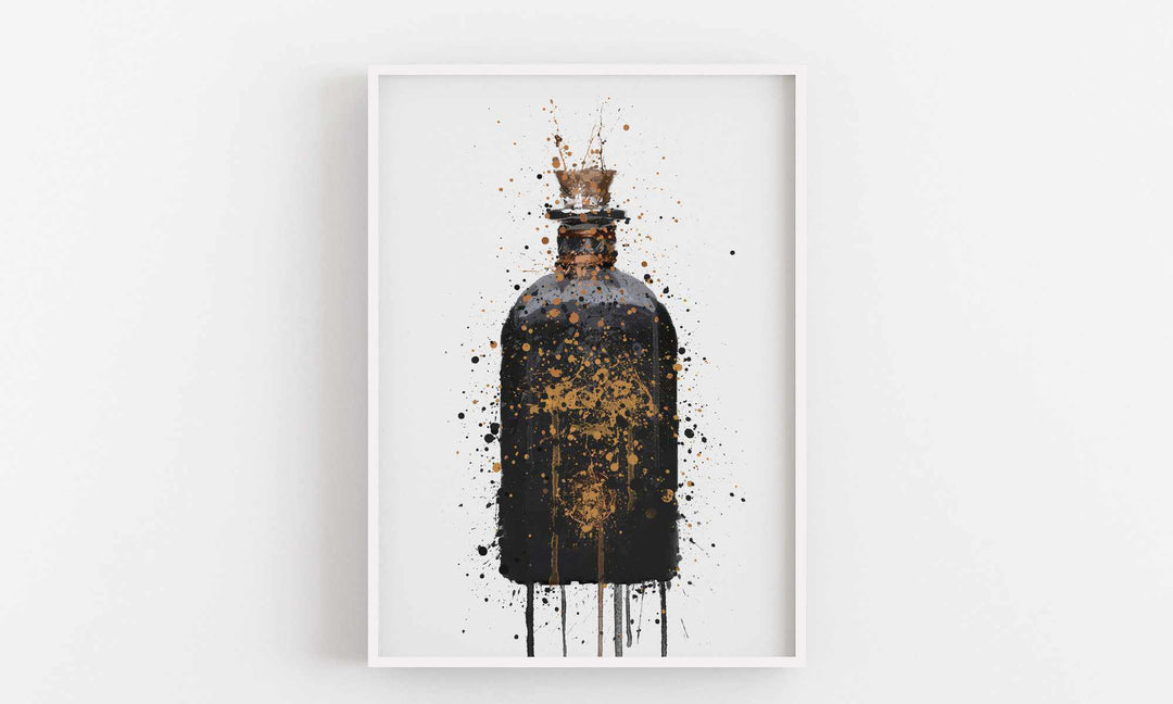 Gin Flasche Wand Kunstdruck 'Alchemie'