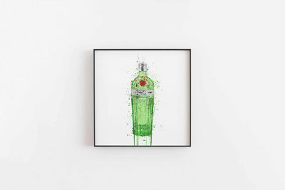 Gin Bottle Wall Art Print 'Emerald 2.0'