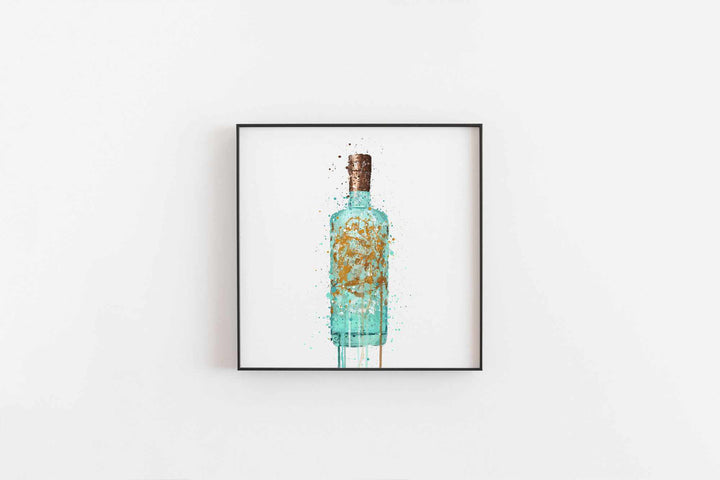 Gin Bottle Wall Art Print 'Sea Spray'