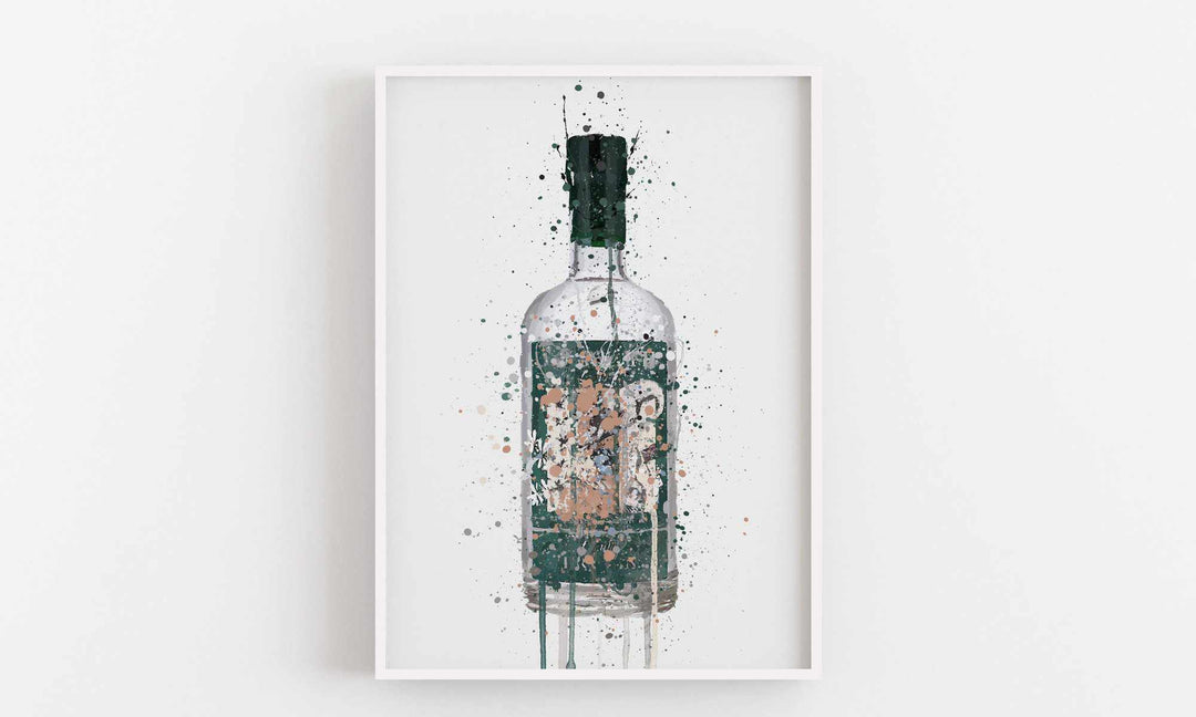 Gin Flaschen Wand Kunstdruck 'Deep Pine'