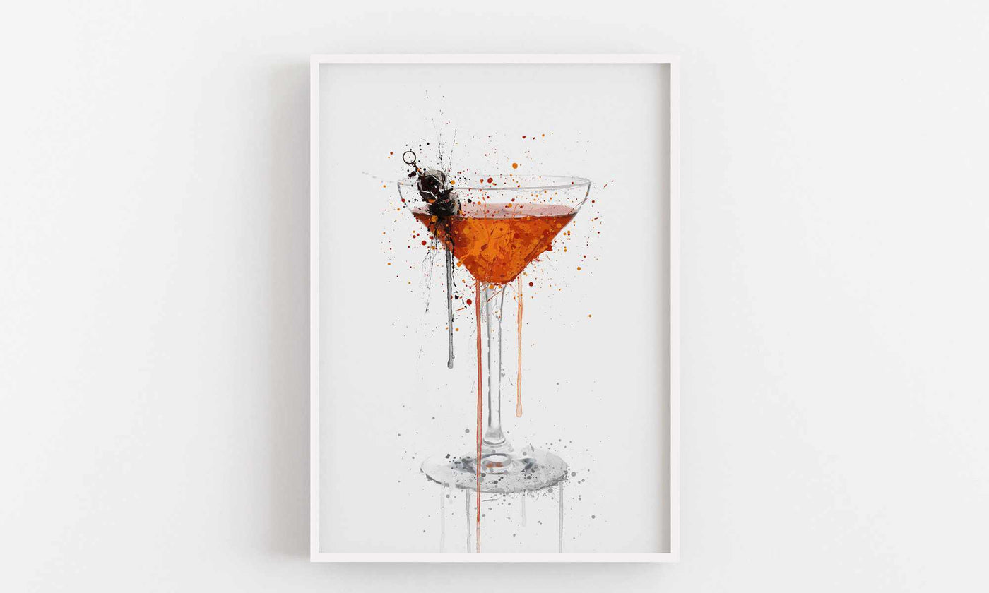 Manhattan Cocktail Wall Art Print