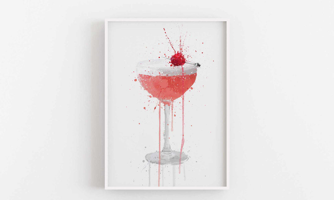 Clover Club Cocktail-Wand-Kunstdruck