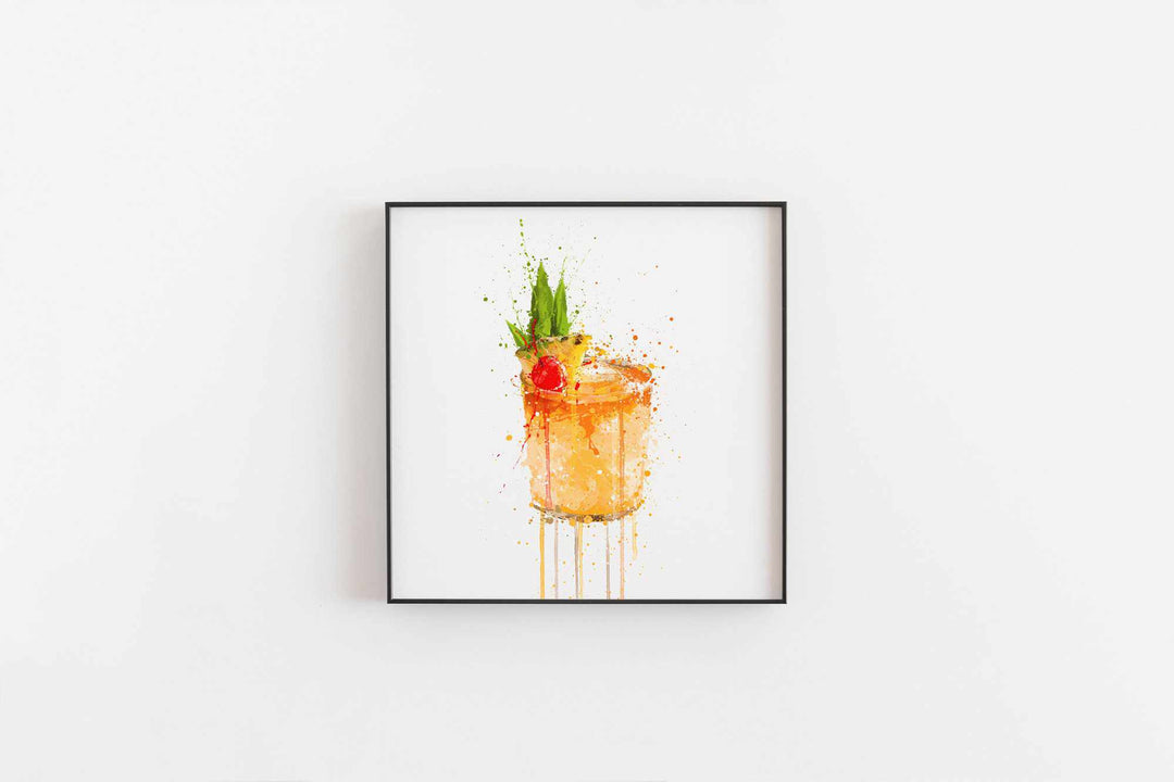 Mai Tai Cocktail-Wand-Kunstdruck