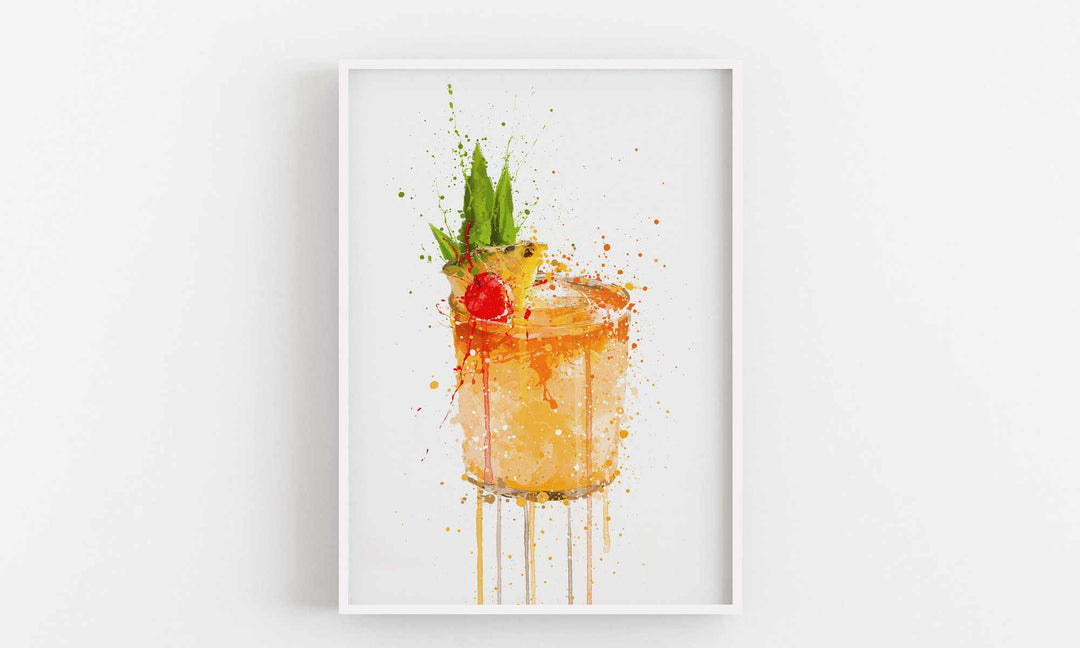 Mai Tai Cocktail-Wand-Kunstdruck