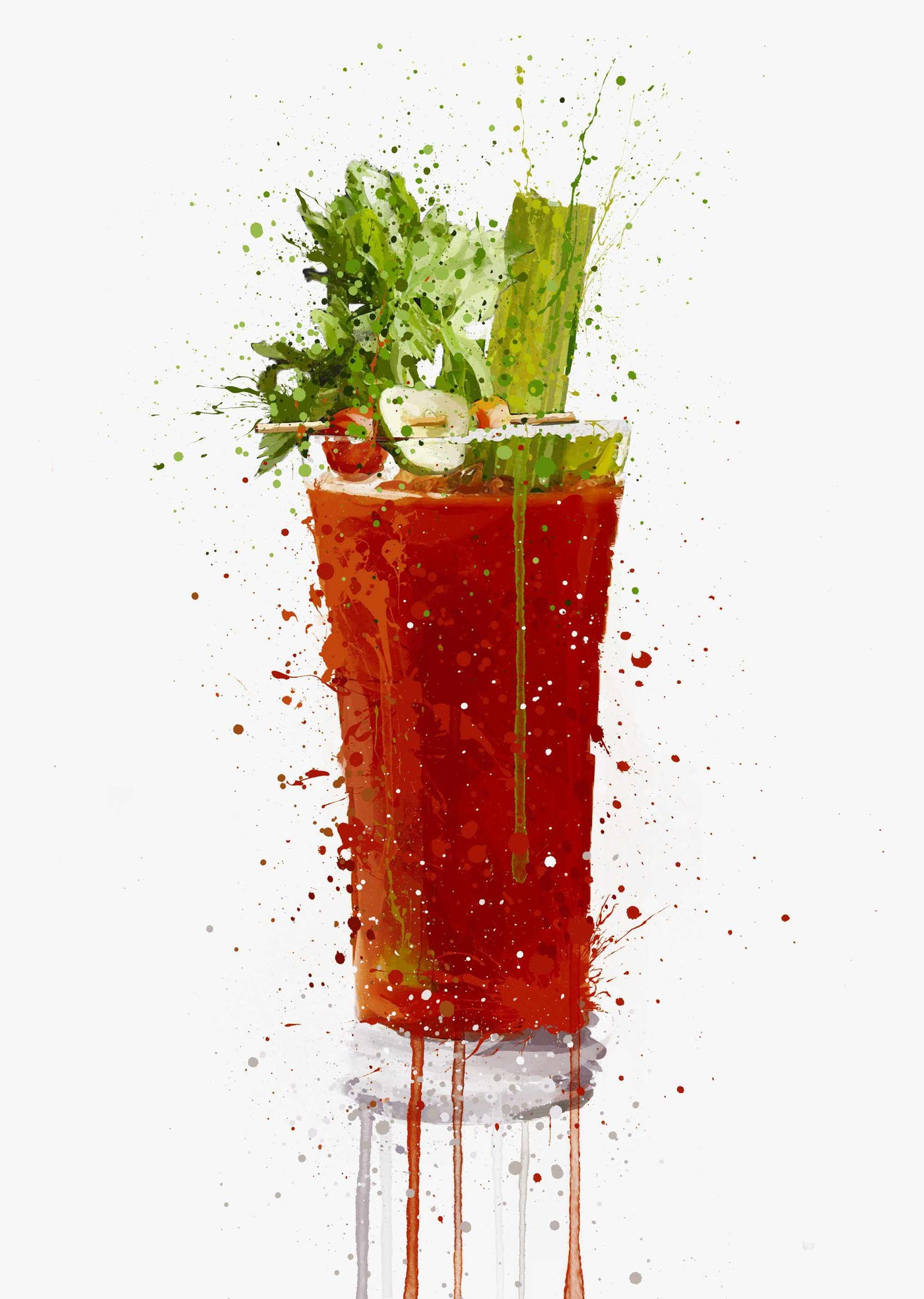Bloody Mary Cocktail Wall Art Print