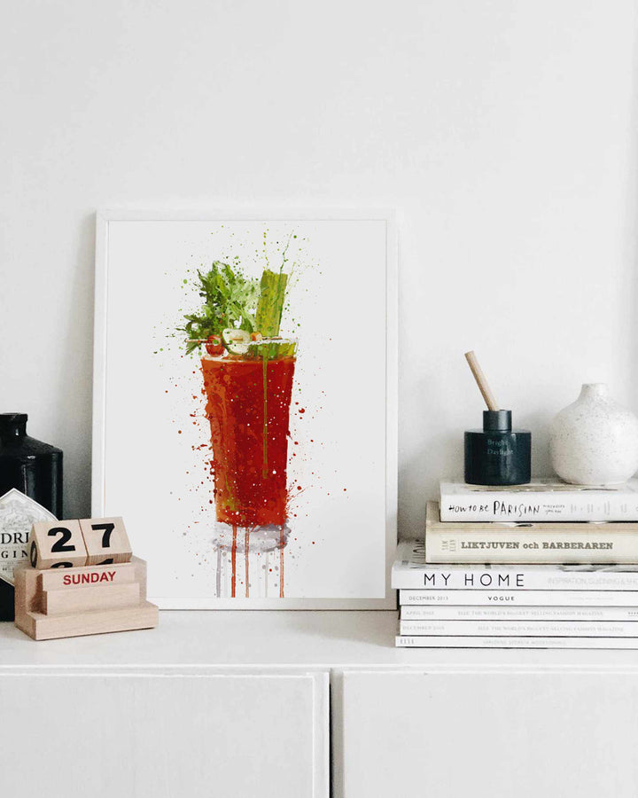 Bloody Mary Cocktail-Wand-Kunstdruck