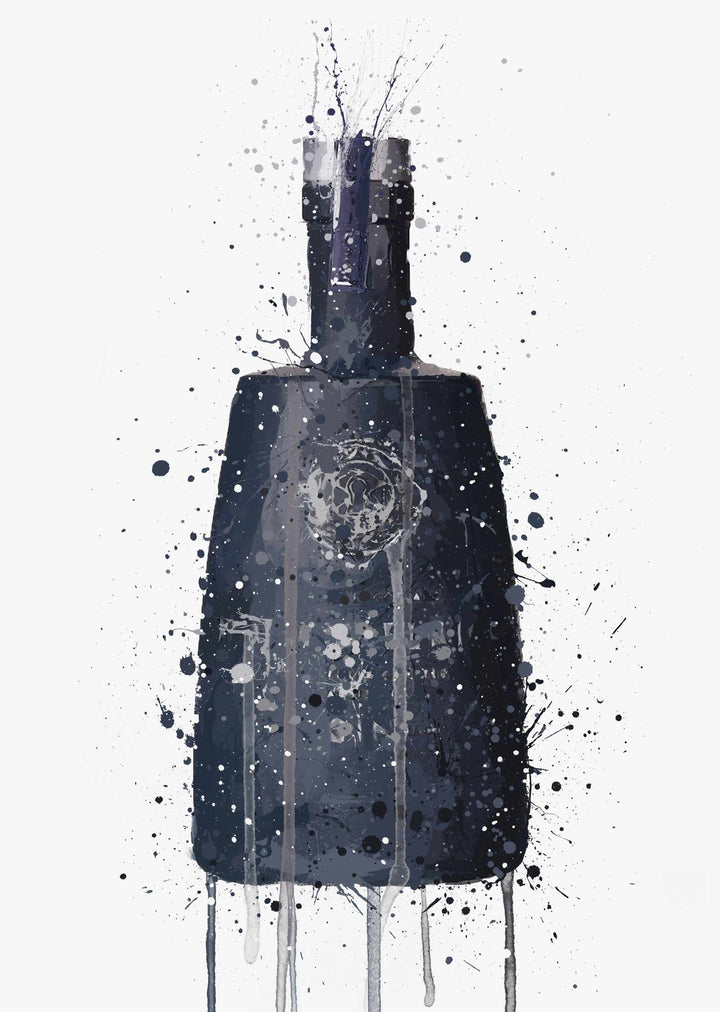 Gin Flasche Wandbild 'Dark Granite'