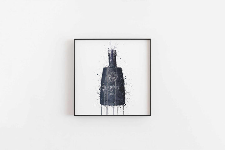 Gin Flasche Wandbild 'Dark Granite'