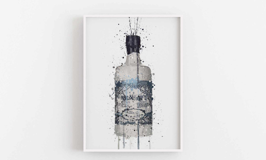 Gin Bottle Wall Art Print 'Rock Pool'