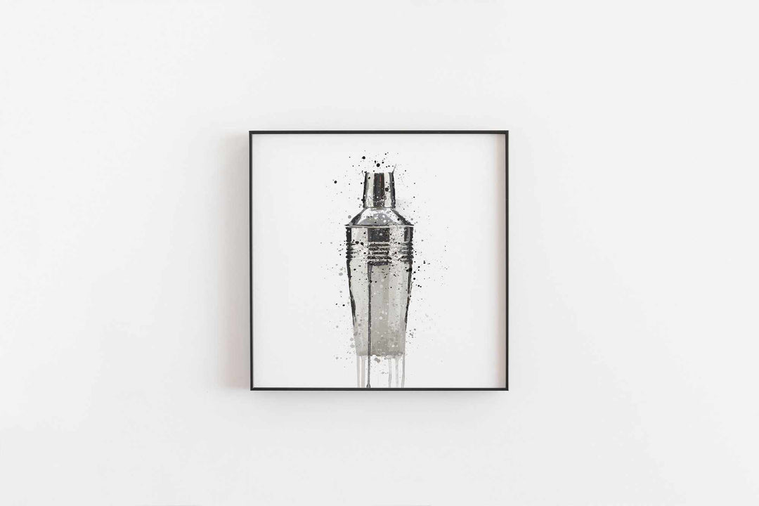 Cocktail-Shaker-Wand-Kunstdruck