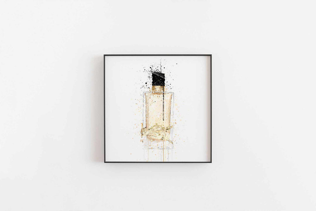 Fragrance Bottle Wall Art Print 'Platinum Gold'