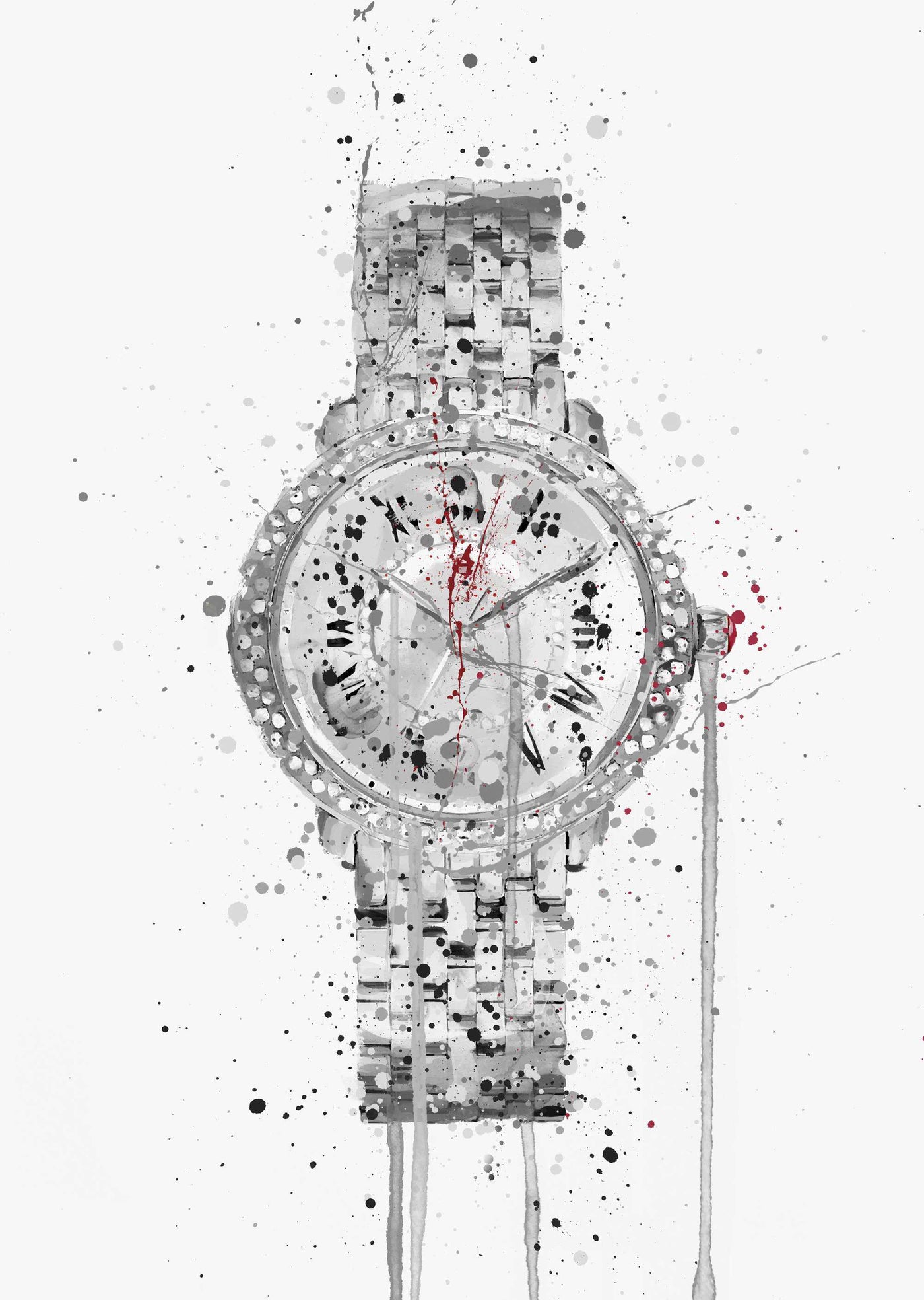 Wrist Watch Wall Art Print 'Grey Skies'