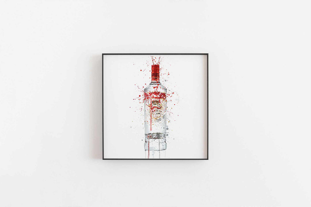 Vodka Bottle Wall Art Print 'Glacial'