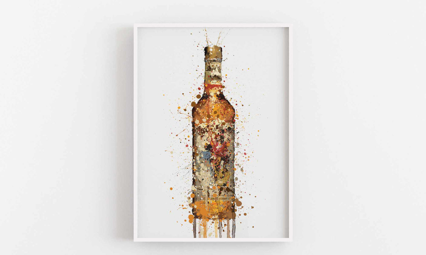 Rum Bottle Wall Art Print 'Desert Island'