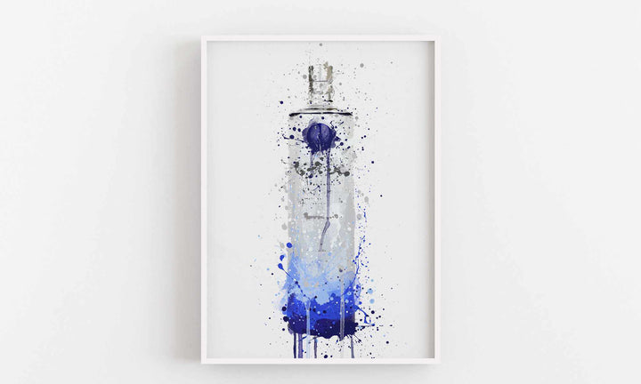 Vodka Bottle Wall Art Print 'Artic Frost'