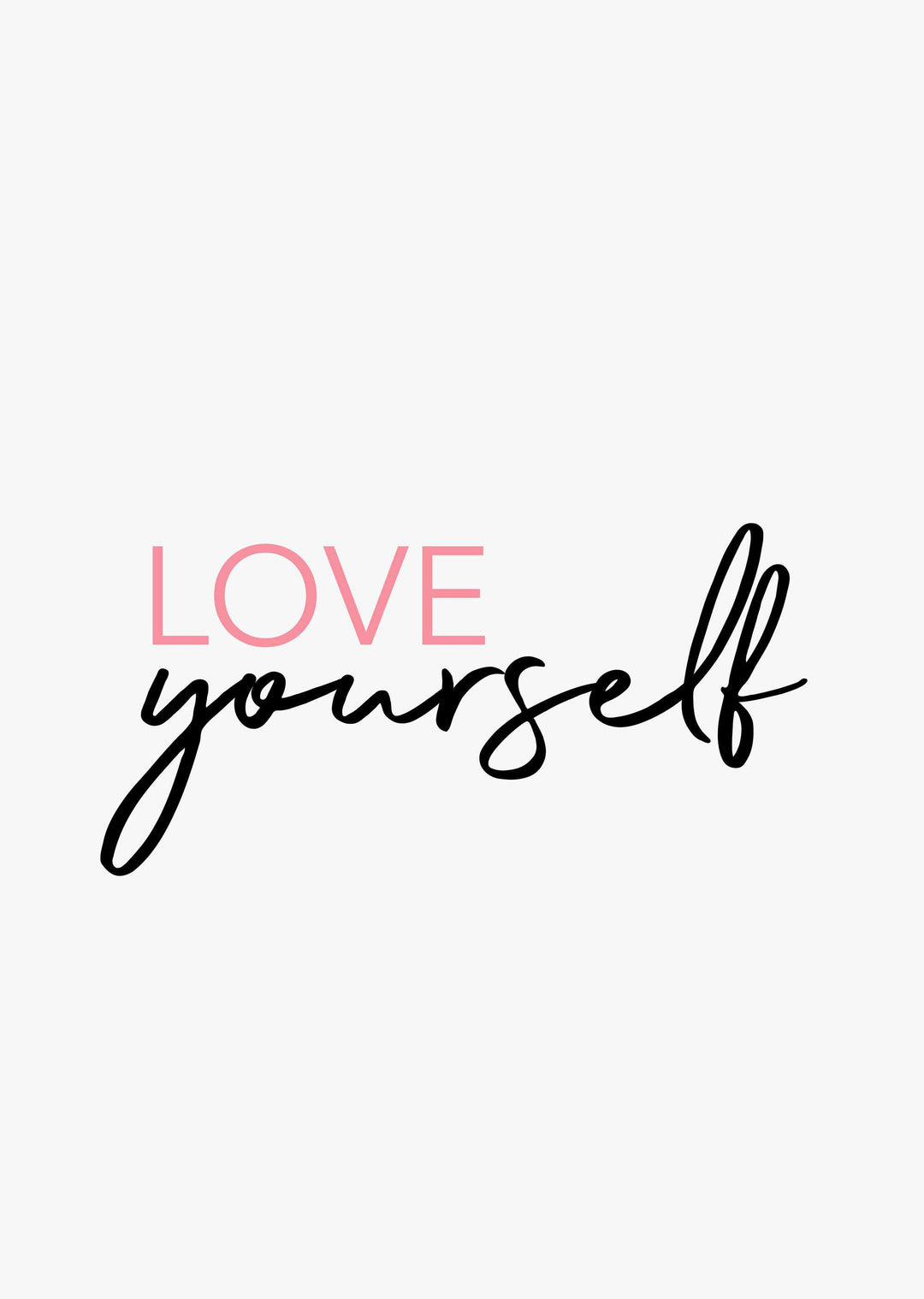 Typografisches Wandbild 'Love Yourself'