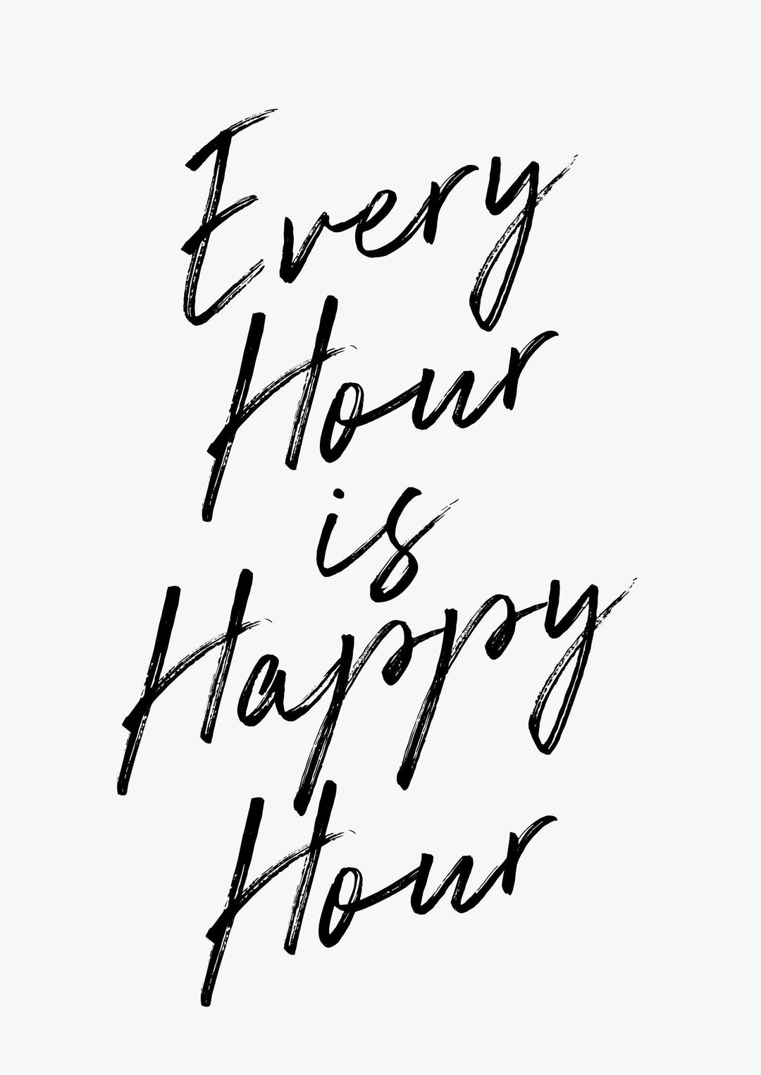 Typografisches Wandbild 'Happy Hour 2.0'