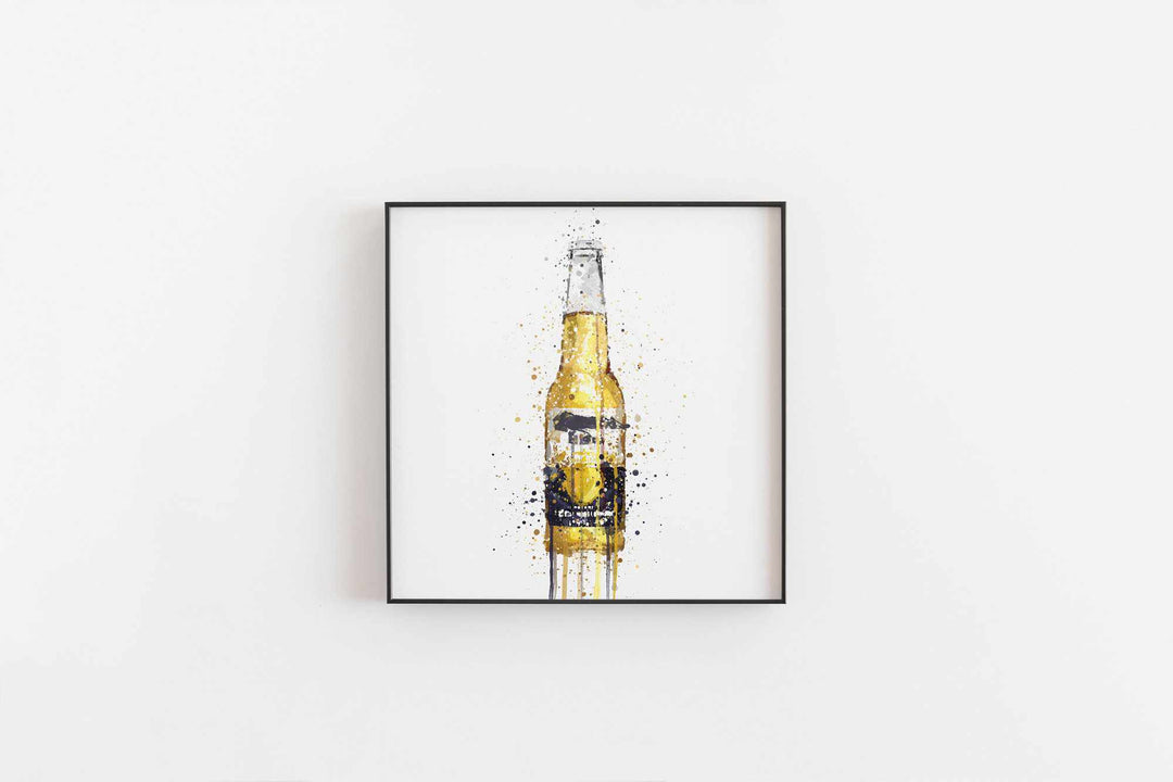 Beer Bottle Wall Art Print 'No Lime'