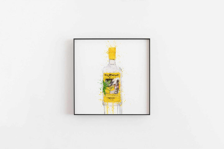 Gin Bottle Wall Art Print 'Zest'