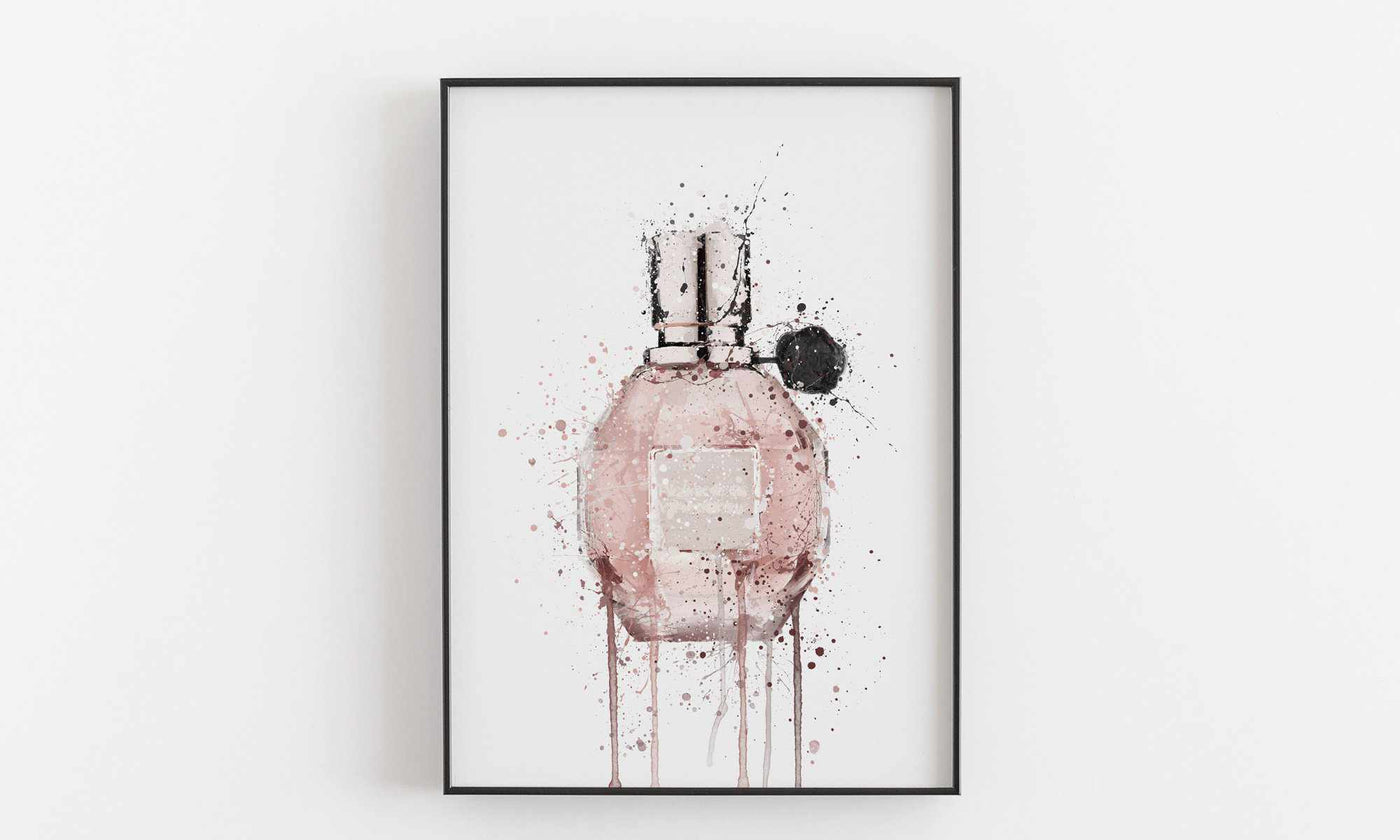Fragrance Bottle Wall Art Print 'Miss Mauve'