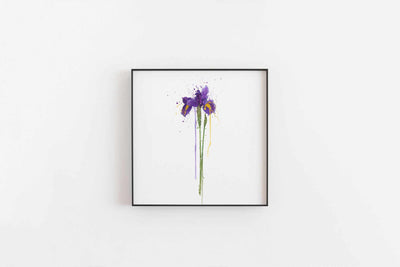 Flower Wall Art Print 'Iris'