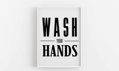 Typographic Wall Art Print 'Wash Your Hands'