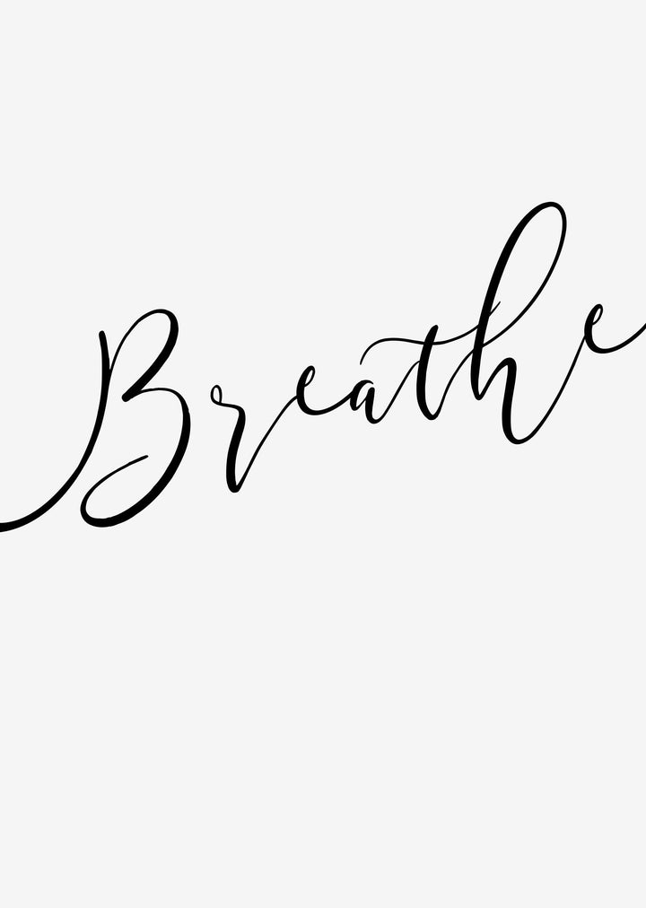 Typografisches Wandbild 'Breathe'