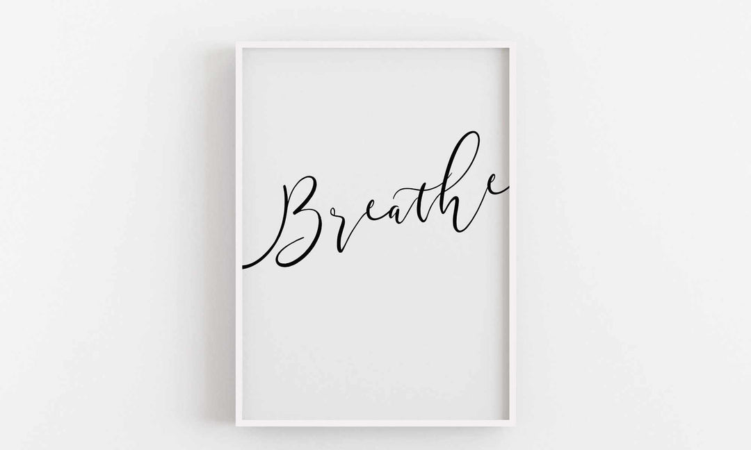 Typografisches Wandbild 'Breathe'