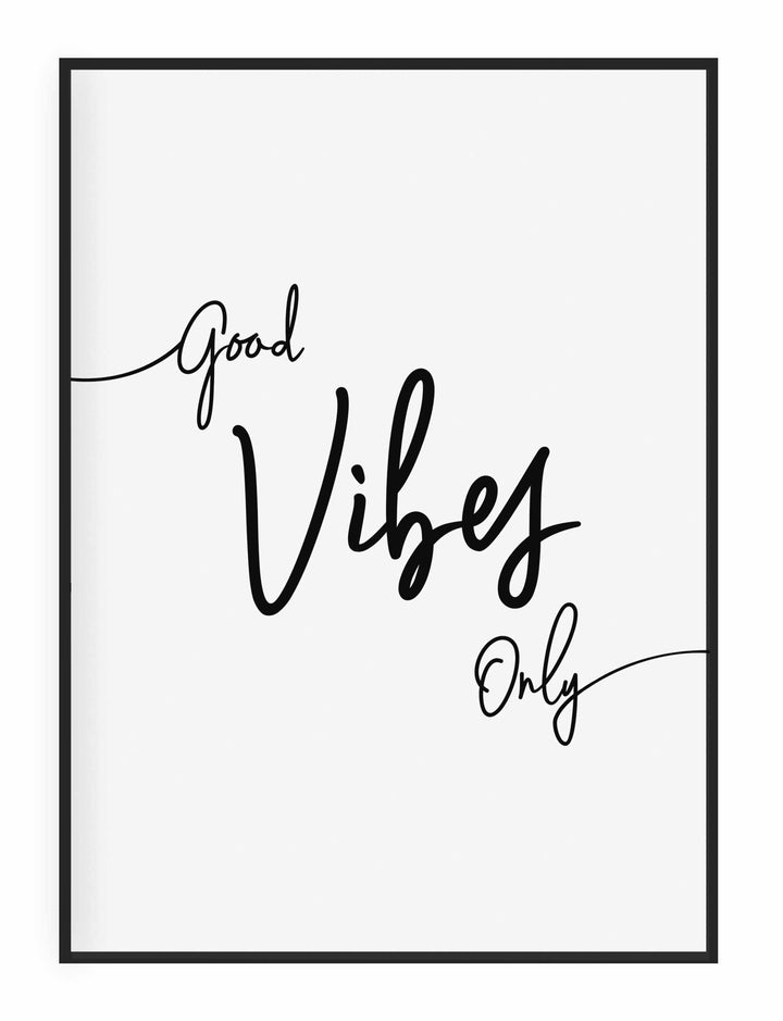 Typografisches Wandbild 'Good Vibes Only'