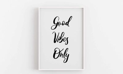Typographic Wall Art Print 'Good Vibes Only 2.0'
