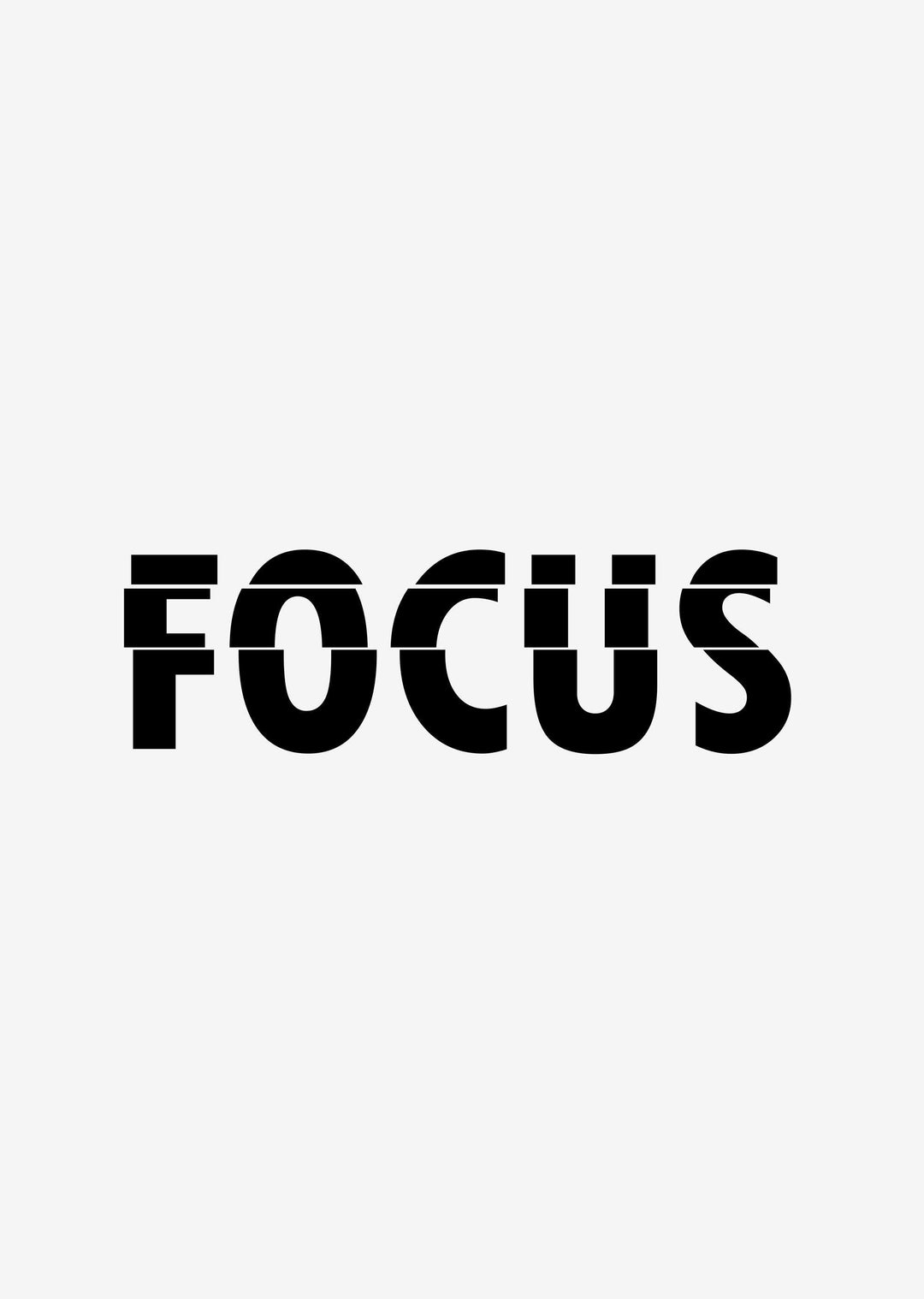 Typographic Wall Art Print 'Focus'