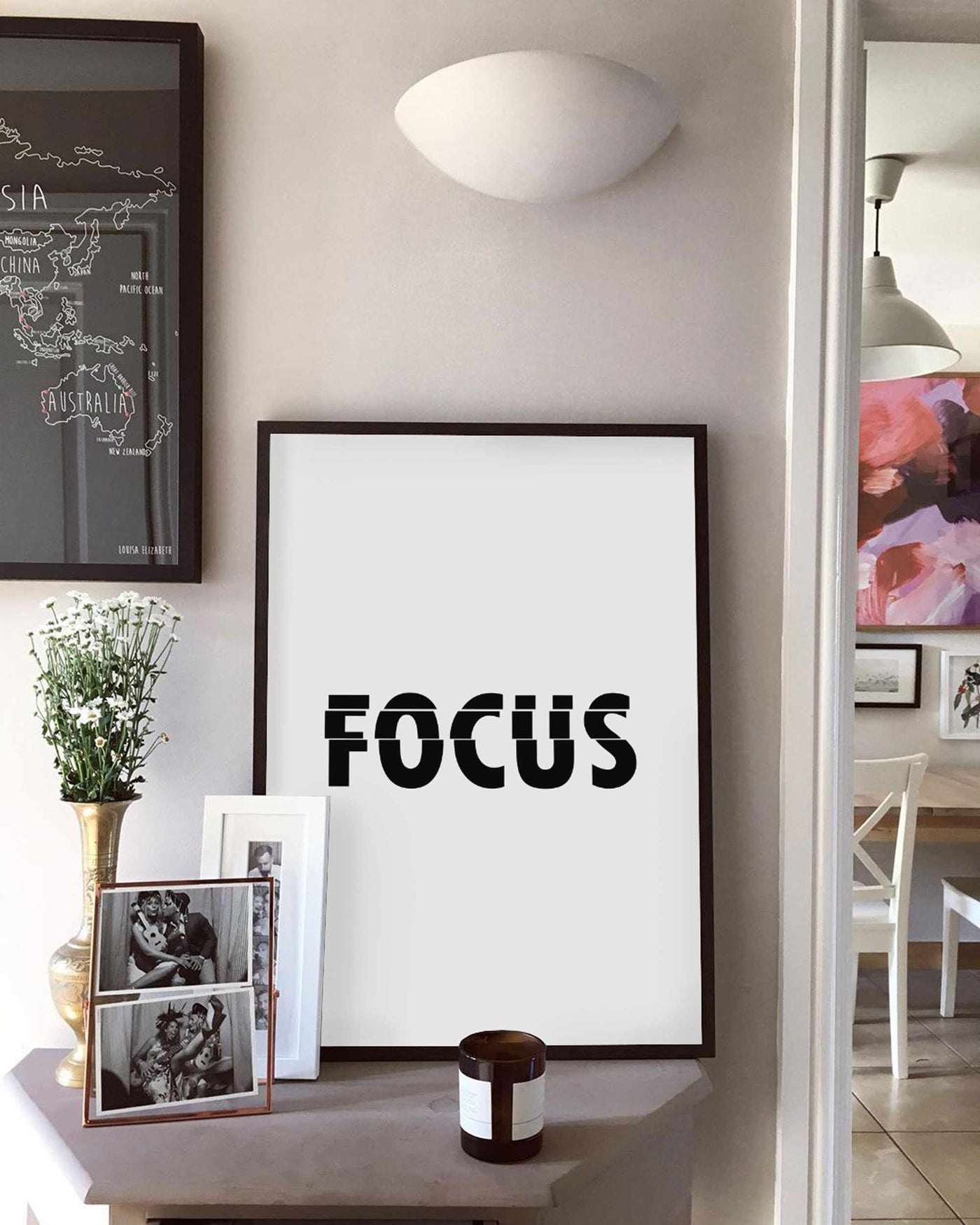 Typographic Wall Art Print 'Focus'