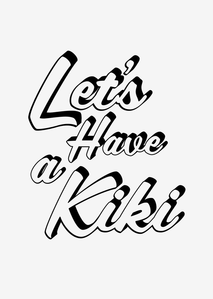 Lassen Sie uns einen typografischen Wandkunstdruck von Kiki haben