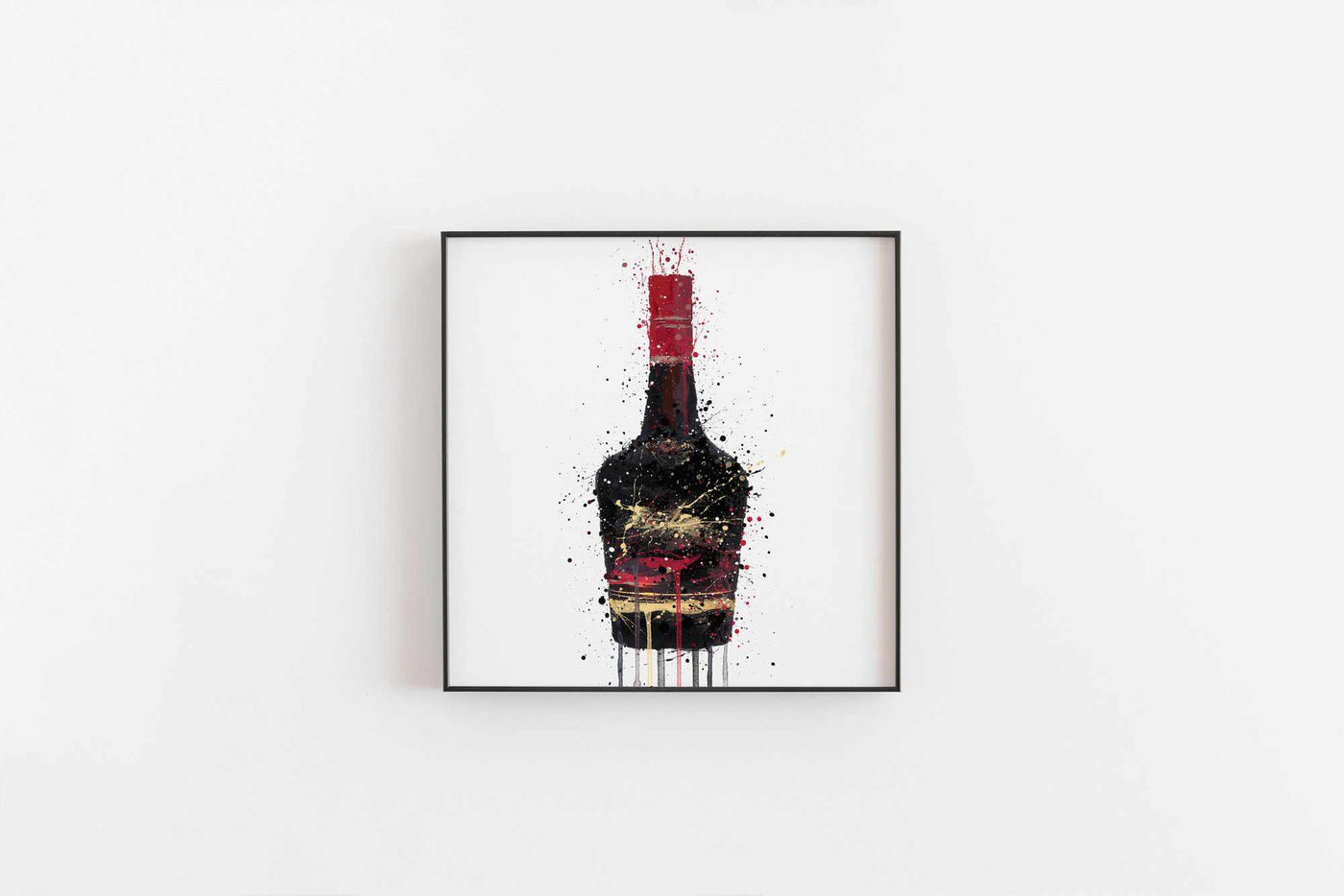 Liqueur Bottle Wall Art Print 'Burnt Umber'