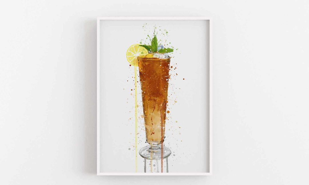 Long Island Ice Tea Cocktail Wand Kunstdruck