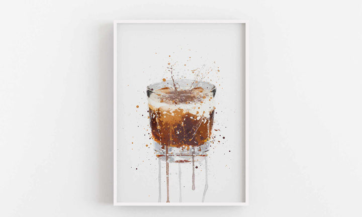 White Russian Cocktail Wall Art Print