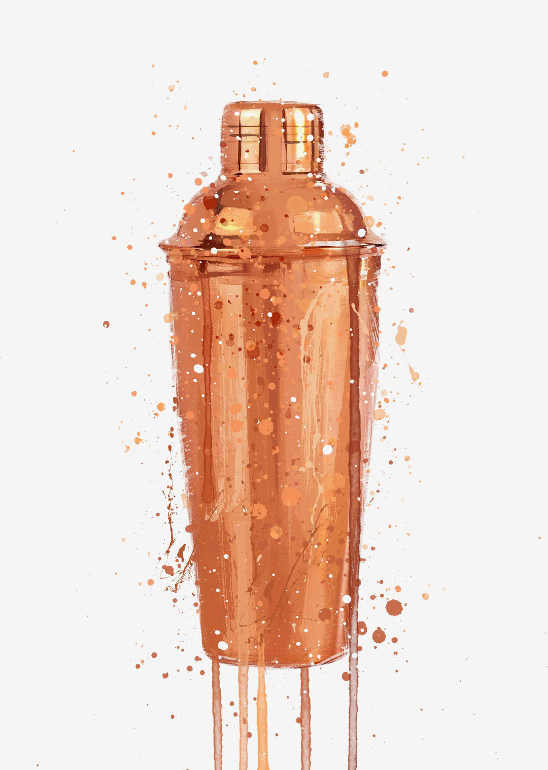Cocktail Shaker Wall Art Print (Copper)